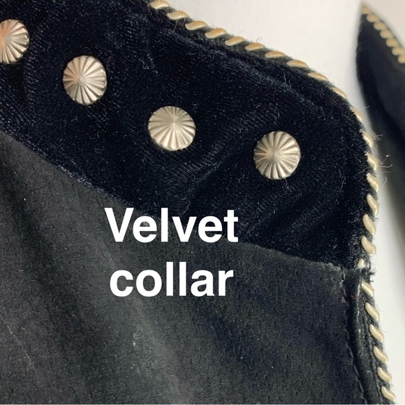 Vintage Pioneer Wear Women L Suede Leather Jacket Concho Fringe Studded Western - Picture 5 of 16